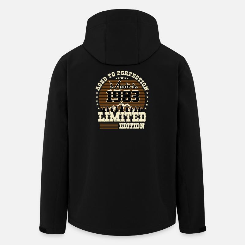 Édition limitée 1983 - Veste softshell homme en polyester recyclé Stanley/Stella - noir