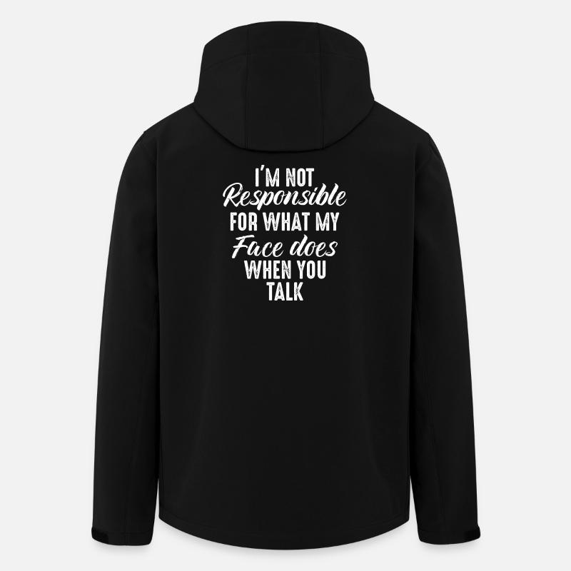 Visage non responsable quand vous parlez - Veste softshell homme en polyester recyclé Stanley/Stella - noir
