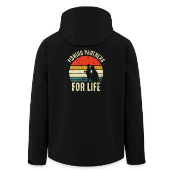 Partenaires de pêche pour la vie - Veste softshell homme en polyester recyclé Stanley/Stella - noir - Dos - AI Model Male 185 light (185cm)