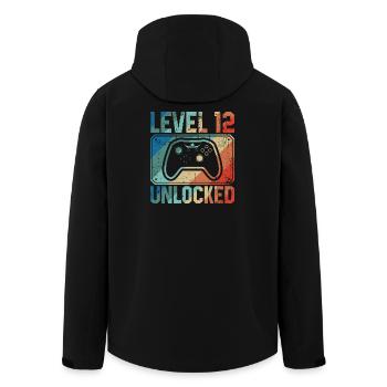 Level 12 – Freigeschalteter Controller T-Shirt - Recycelte Männer Softshell-Jacke von Stanley/Stella - Schwarz - Hinten - AI Model Male 185 light (185cm)