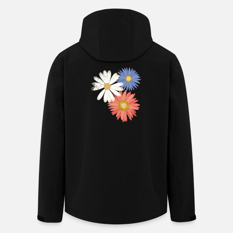 3 flowers - Recycelte Männer Softshell-Jacke von Stanley/Stella - Schwarz