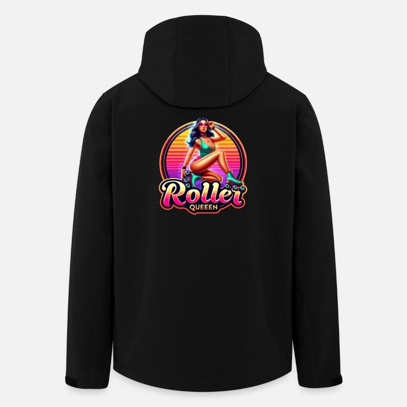 Vibrant Roller Queen Illustration - Men’s Recycled Softshell Jacket by Stanley/Stella - black