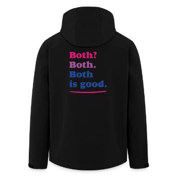 Mois de la fierté LGBTQ - Fierté bisexuelle - Veste softshell homme en polyester recyclé Stanley/Stella - noir - Dos - AI Model Male 185 light (185cm)