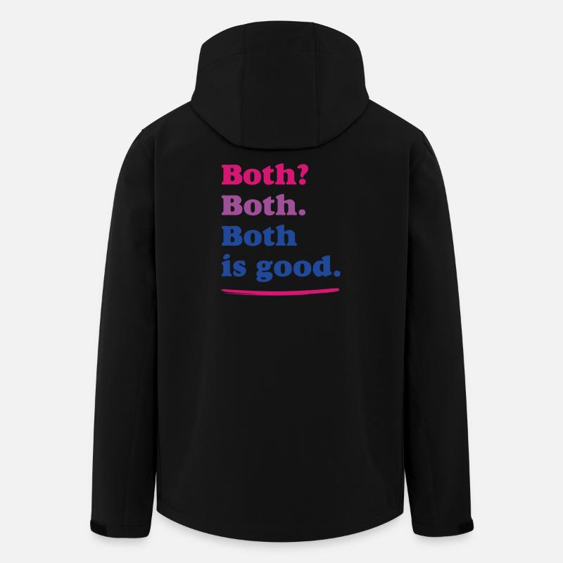 LGBTQ Pride Month - Bisexual Pride - Męska kurtka softshell z poliestru z recyklingu Stanley/Stella - czarny