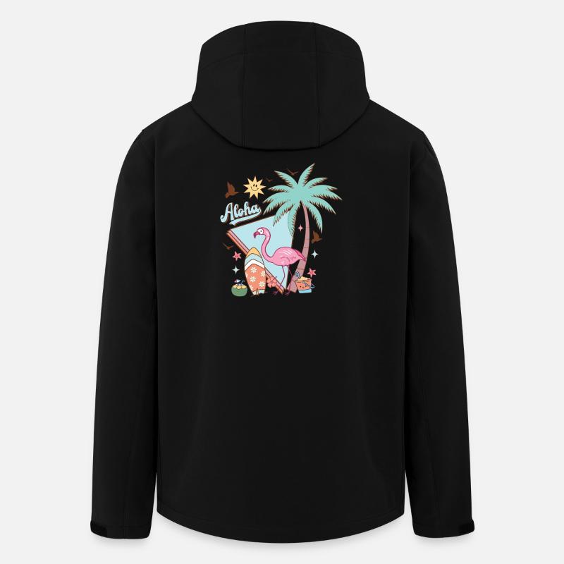 Aloha Sommer - Recycelte Männer Softshell-Jacke von Stanley/Stella - Schwarz