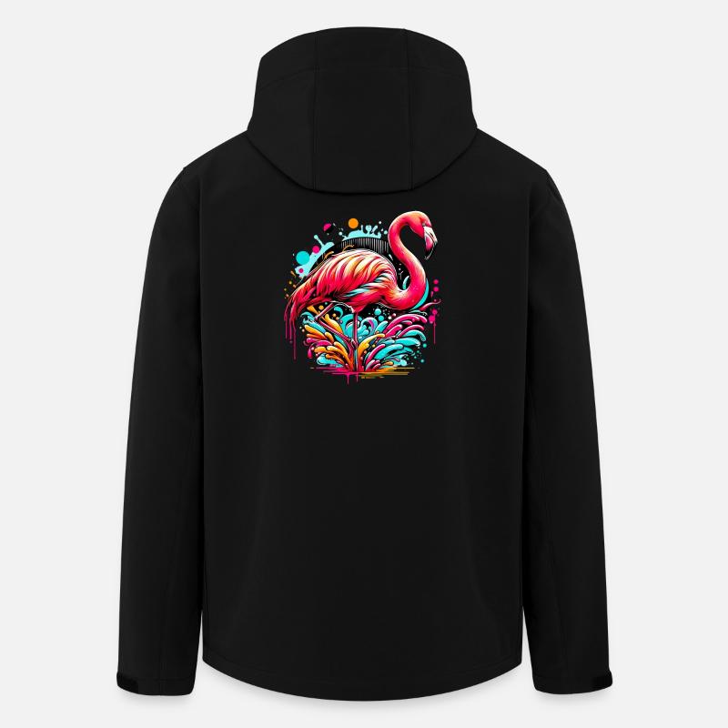 Flamant - Veste softshell homme en polyester recyclé Stanley/Stella - noir