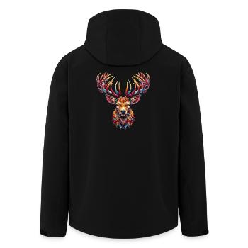 Deer - Men’s Recycled Softshell Jacket by Stanley/Stella - black - Back - AI Model Male 185 light (185cm)