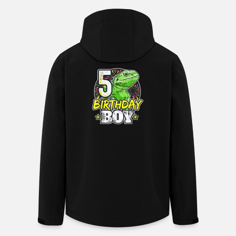 Dino 5th Birthday Boy - Men’s Recycled Softshell Jacket by Stanley/Stella - black