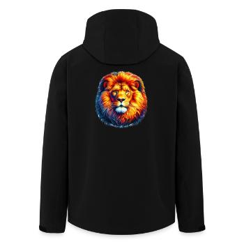 Lion - Men’s Recycled Softshell Jacket by Stanley/Stella - black - Back - AI Model Male 185 light (185cm)