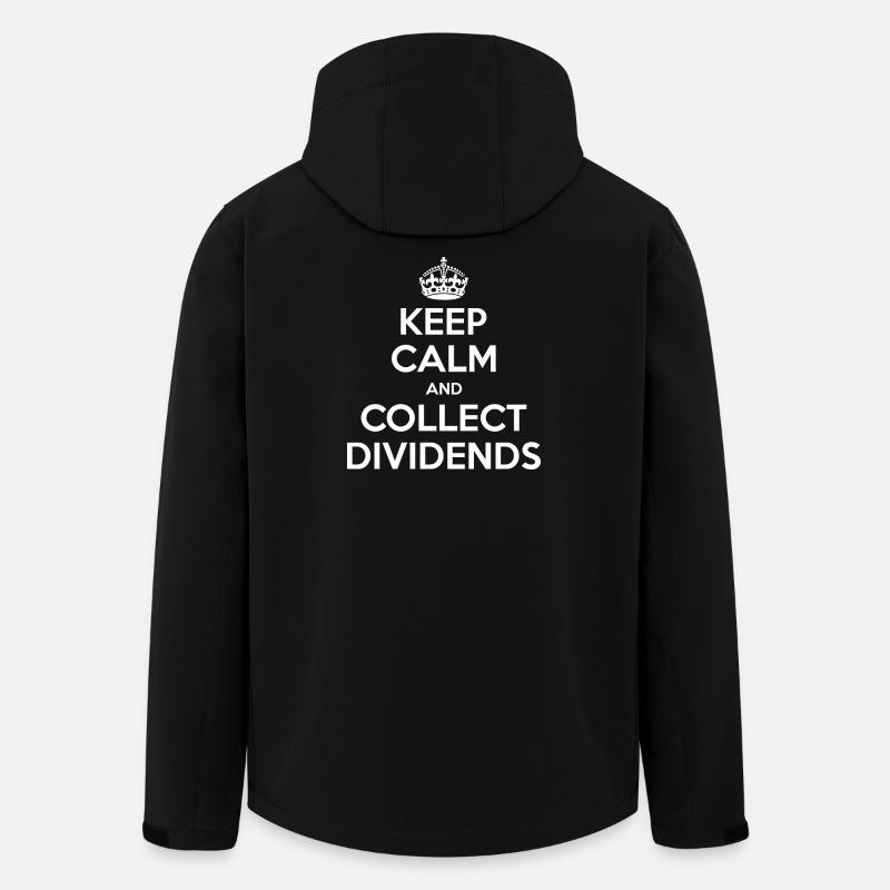 Keep calm and collect dividends - Spruch - Recycelte Männer Softshell-Jacke von Stanley/Stella - Schwarz