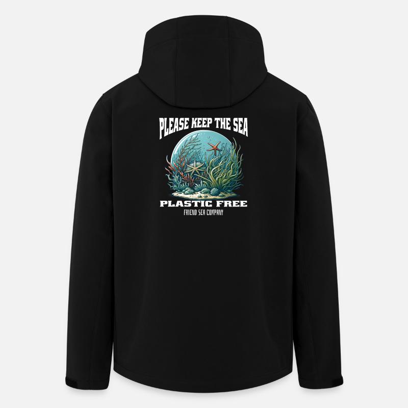 Plastics and the sea - Men’s Recycled Softshell Jacket by Stanley/Stella - black
