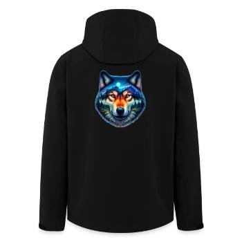 Wolf - Men’s Recycled Softshell Jacket by Stanley/Stella - black - Back - AI Model Male 185 light (185cm)