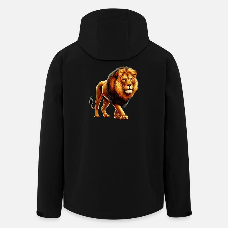 Löwe - Recycelte Männer Softshell-Jacke von Stanley/Stella - Schwarz