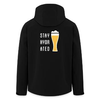 Stay Hydrated Weizenbier Weißbier Bier Party - Recycelte Männer Softshell-Jacke von Stanley/Stella - Schwarz - Hinten - AI Model Male 185 light (185cm)