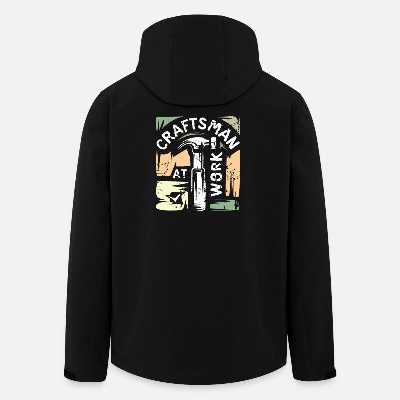 Craftsman vintage Logo - Handwerker und Heimwerker - Recycelte Männer Softshell-Jacke von Stanley/Stella - Schwarz