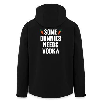 Humor Bunnies Vodka - Men’s Recycled Softshell Jacket by Stanley/Stella - black - Back - AI Model Male 185 light (185cm)