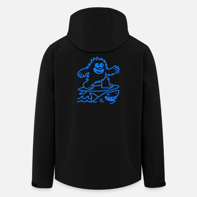 Monstre de surf - Veste softshell homme en polyester recyclé Stanley/Stella - noir