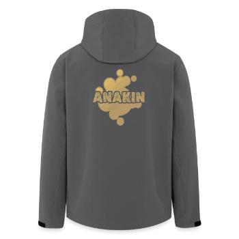 Prénom Anakin - Veste softshell homme en polyester recyclé Stanley/Stella - noir - Dos - AI Model Male 185 light (185cm)