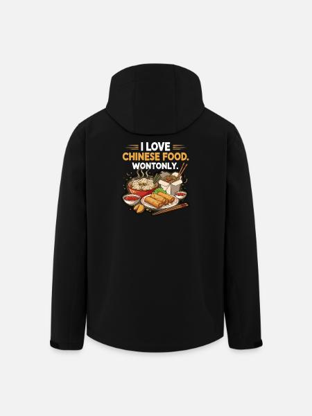 Chinese Food Lover's Delight Design - Men’s Recycled Softshell Jacket by Stanley/Stella - black