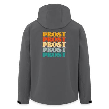 Prost - Recycelte Männer Softshell-Jacke von Stanley/Stella - Schwarz - Hinten - AI Model Male 185 light (185cm)