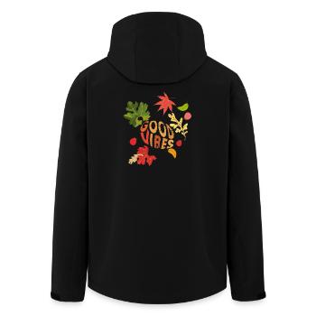 Herbst Vibes - Recycelte Männer Softshell-Jacke von Stanley/Stella - Schwarz - Hinten - AI Model Male 185 light (185cm)