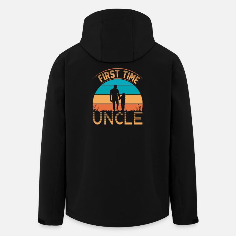 Oncle pour la première fois - Veste softshell homme en polyester recyclé Stanley/Stella - noir
