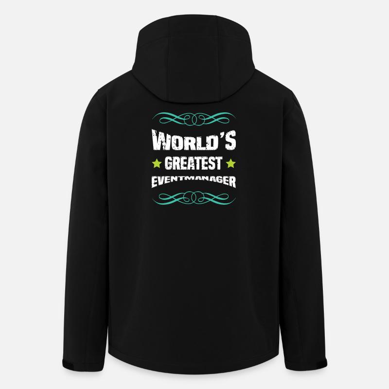World's Greatest Event Manager - Men’s Recycled Softshell Jacket by Stanley/Stella - black