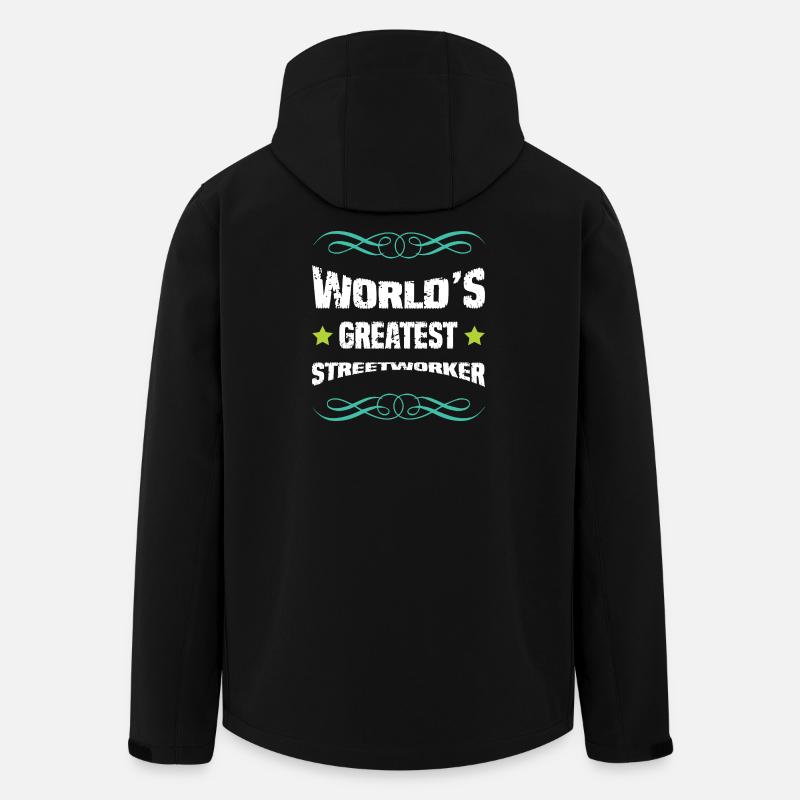 Weltbester Straßenarbeiter - Recycelte Männer Softshell-Jacke von Stanley/Stella - Schwarz