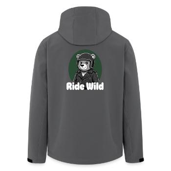 Chevaucher Wild Bear Rider - Veste softshell homme en polyester recyclé Stanley/Stella - charbon - Dos - AI Model Male 185 light (185cm)