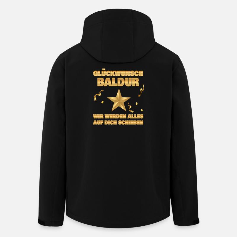 Kollegin Baldur - Recycelte Männer Softshell-Jacke Discoverer von Stanley/Stella - Schwarz