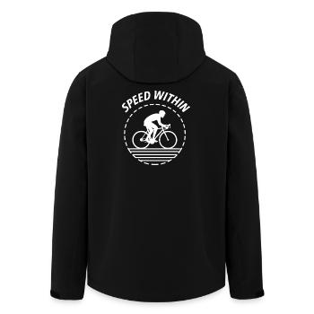 Speed Within - Recycelte Männer Softshell-Jacke von Stanley/Stella - Schwarz - Hinten - AI Model Male 185 light (185cm)
