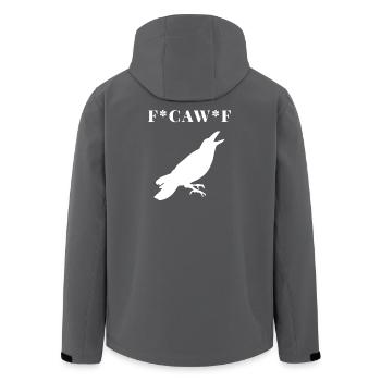 FCAWF Funny Crow Bird Design - Recycelte Männer Softshell-Jacke von Stanley/Stella - Anthrazit - Hinten - AI Model Male 185 light (185cm)