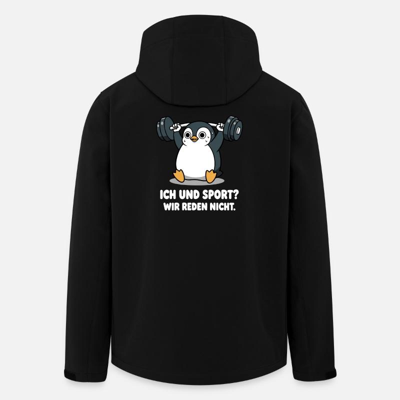 Dicton Penguin Weightlifting - Veste softshell homme en polyester recyclé Stanley/Stella - noir