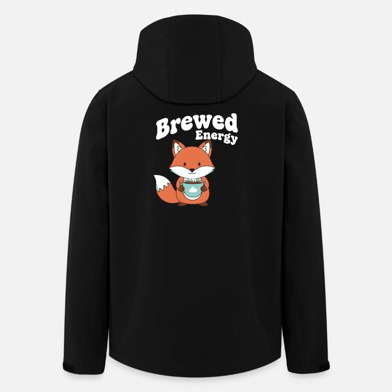 Kaffeefox: Brewed Energy - Men’s Recycled Softshell Jacket by Stanley/Stella - black