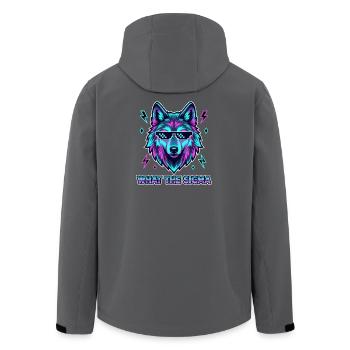 What The Sigma Wolf - Men’s Recycled Softshell Jacket by Stanley/Stella - black - Back - AI Model Male 185 light (185cm)
