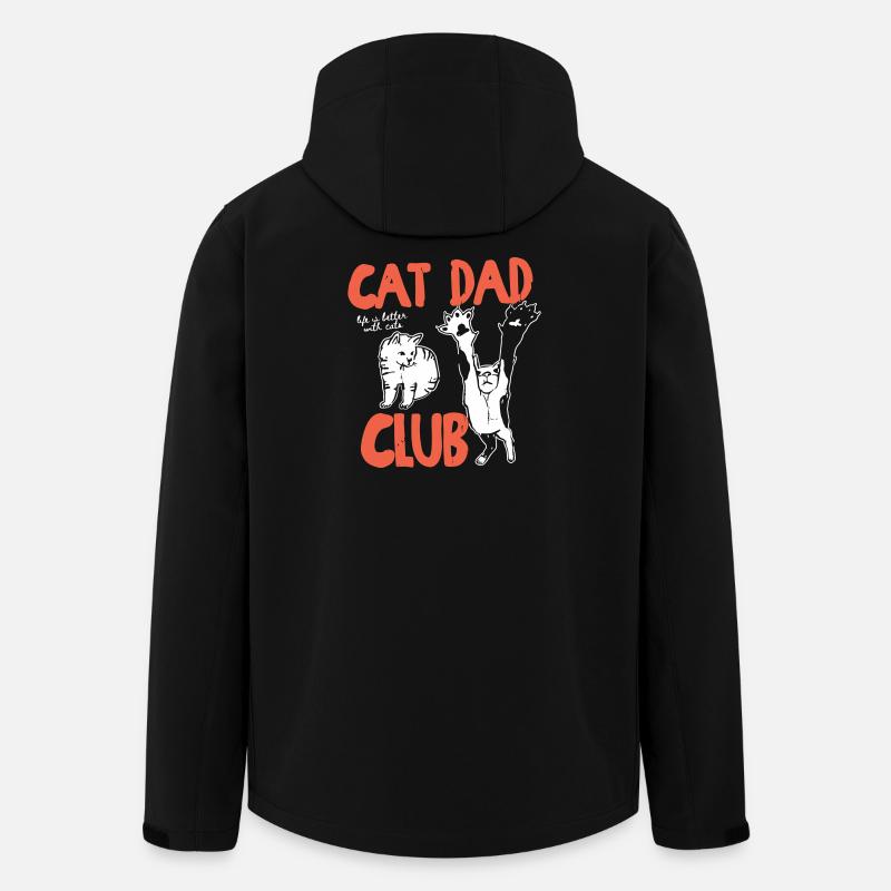 Cat Dad Club Life Is Better With Cats - Recycelte Männer Softshell-Jacke von Stanley/Stella - Schwarz