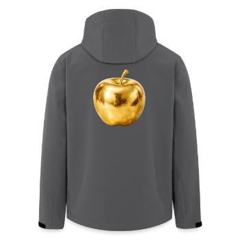 Goldener Apfel – Premium Shine - Recycelte Männer Softshell-Jacke von Stanley/Stella - Anthrazit - Hinten - AI Model Male 185 light (185cm)