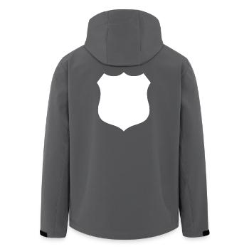 Shield - Men’s Recycled Softshell Jacket by Stanley/Stella - anthracite - Back - AI Model Male 185 light (185cm)