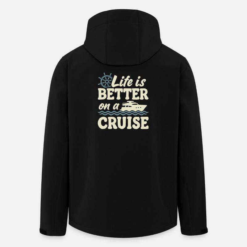 Cruise Ship Summer Vacation Trip - Men’s Recycled Softshell Jacket by Stanley/Stella - black