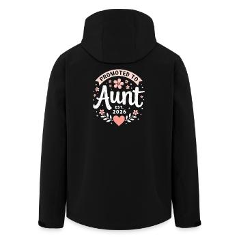 Tante 2026 Tante 2026 Befördert zu Tante 2026 - Recycelte Männer Softshell-Jacke von Stanley/Stella - Schwarz - Hinten - AI Model Male 185 light (185cm)
