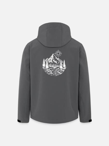Mountains Landscape Forest - Men’s Recycled Softshell Jacket by Stanley/Stella - black