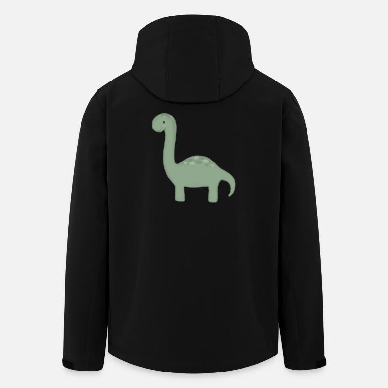 Grüner Dino Cartoon - Recycelte Männer Softshell-Jacke von Stanley/Stella - Schwarz