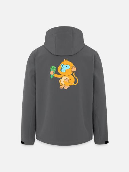 Snub-nosed monkey Monkey Chimpanzee - Men’s Recycled Softshell Jacket by Stanley/Stella - black