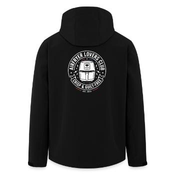 Airfryer Lovers Club Crisp Guilt Free - Men’s Recycled Softshell Jacket by Stanley/Stella - black - Back - AI Model Male 185 light (185cm)