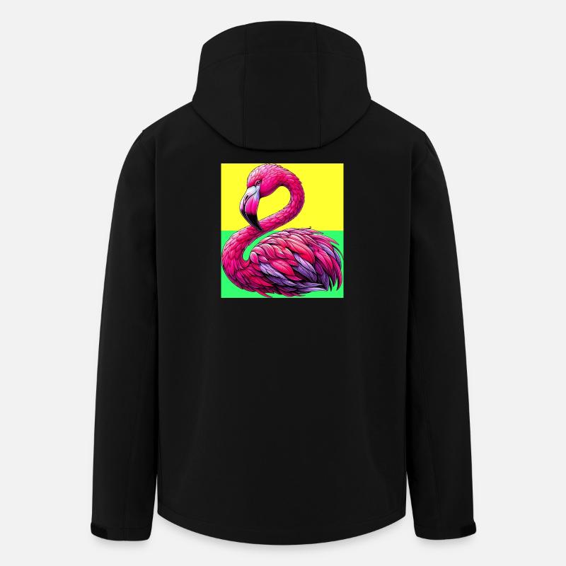 Flamingo - Recycelte Männer Softshell-Jacke von Stanley/Stella - Schwarz