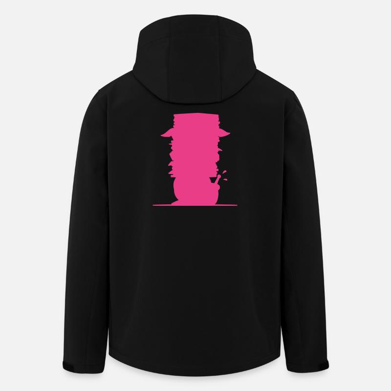 Schnecke Bücherstapel Flat Icon - Recycelte Männer Softshell-Jacke von Stanley/Stella - Schwarz