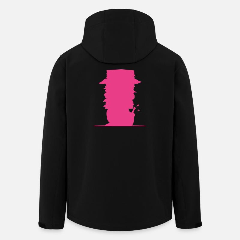 Snail File Stack Silhouette - Men’s Recycled Softshell Jacket by Stanley/Stella - black