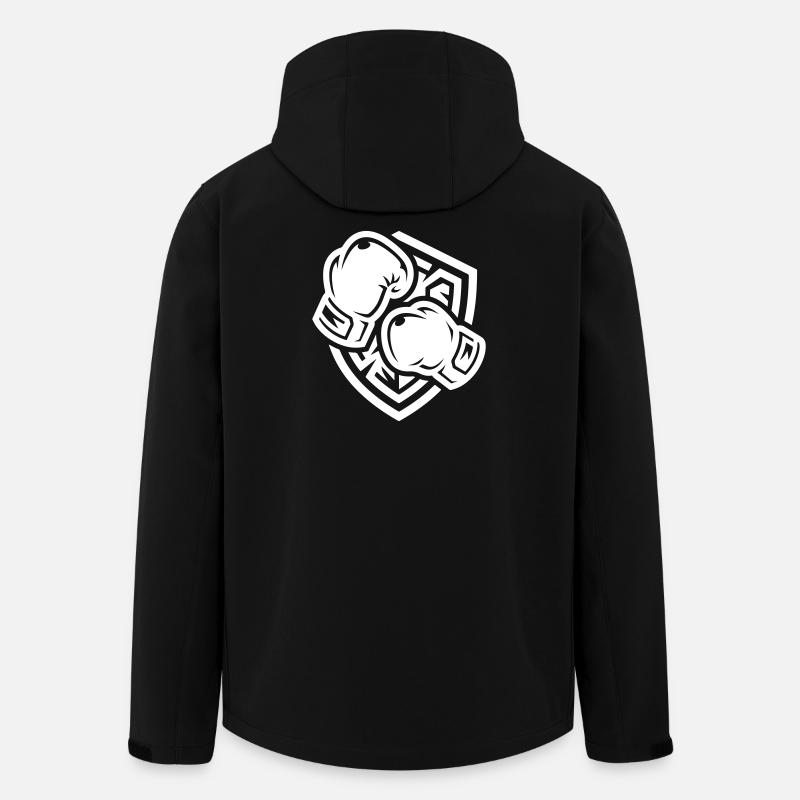 Gants de boxe Armoiries Boxe - Veste softshell homme en polyester recyclé Stanley/Stella - noir