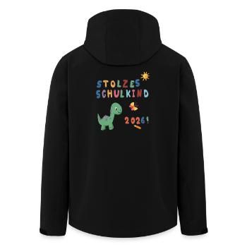Stolzes Schulkind 2026  - Recycelte Männer Softshell-Jacke von Stanley/Stella - Schwarz - Hinten - AI Model Male 185 light (185cm)