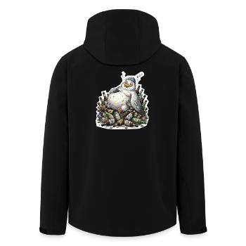 Drunk Seagull Beer - Men’s Recycled Softshell Jacket by Stanley/Stella - black - Back - AI Model Male 185 light (185cm)
